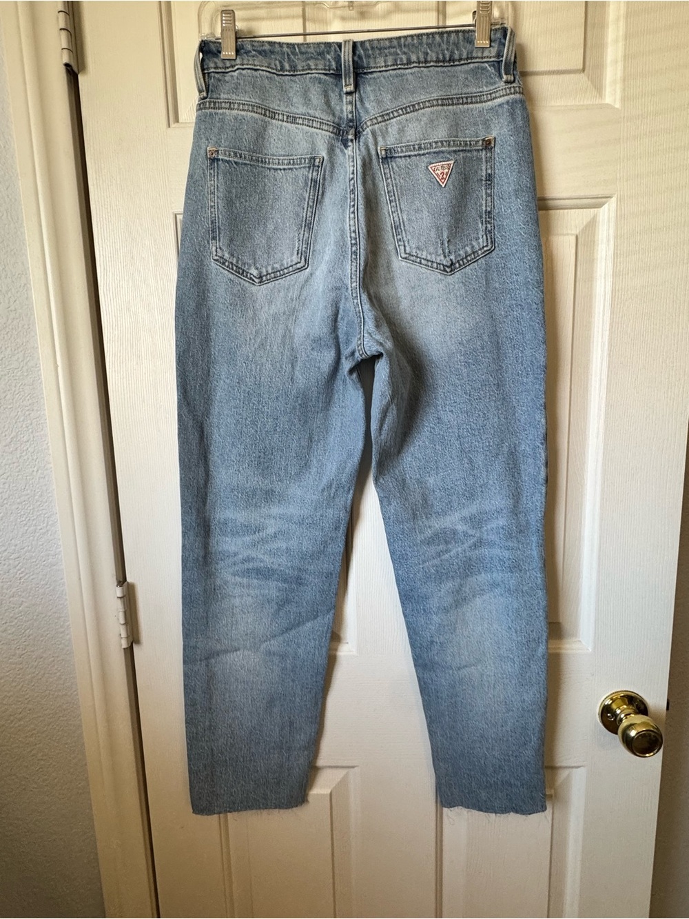 VINTAGE Guess Light Blue Mom Jeans with Triangle Logo